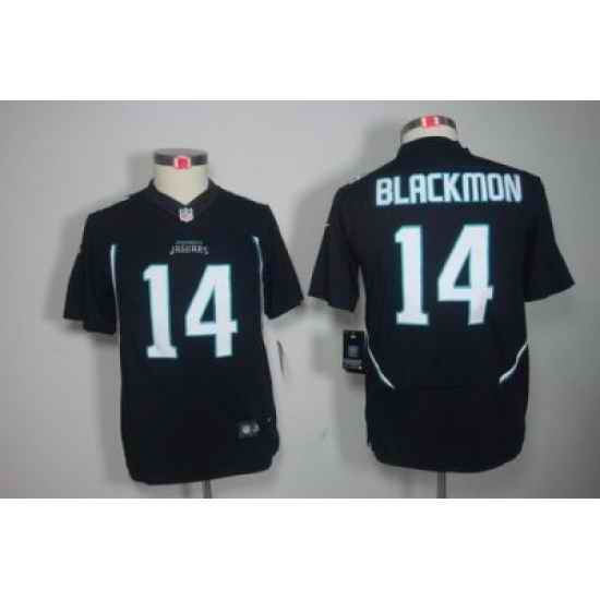 Youth Nike Jacksonville Jaguars 14# Justin Blackmon Black Color[Youth Limited Jerseys]